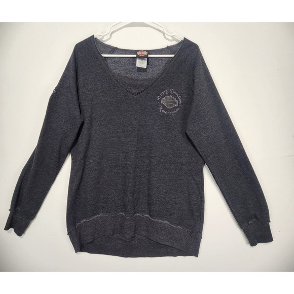Harley-Davidson Tops - Harley Davison Women's Moore, OK Dark Gray Cozy Sweatshirt Size L